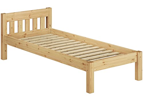 Erst-Holz® Massivholzbett Kiefer Natur 100x200 Einzelbett Futonbett Jugendbett Rollrost 60.38-10 Cover
