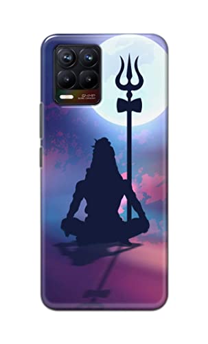Image of Printed Hard Back Cover Case for Realme 8 4G | Realme 8 Pro 4G Back Cover (Lord Shiva) -1302