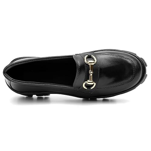 Mocassim Tratorado Feminino Sapato Oxford Blogueira Casual Cor:Preto;Tamanho:35;Gênero:Feminino