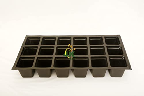 4K agro Nursery Pro Tray for Seed Germination, 18 Holes, Black clor (Set of 10 Trays), Outdoor Use Ideal for Seedlings, Plants, and Vegetables | Easy-to-Clean for Efficient Plant Propagation (B09FK7RH4M) Amazon Price History, Amazon Price Tracker