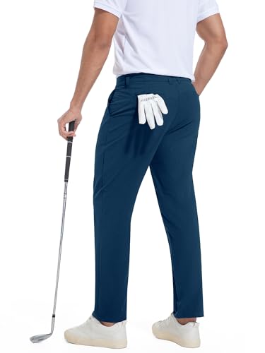 Holure Men's Golf Trousers Waterproof Straight Fit Stretch Outdoor Pants Inseam 30''/32'' Lightweight Casual Pants with Pockets - Image 3
