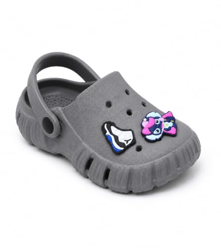 Image of Unisex Kids Clogs Soft Anti Skid Mules Sandals with Adjustable Back Strap Indoor & Outdoor Slipper for Boys & Girls Everyday Use Waterproof Jibbex Slides
