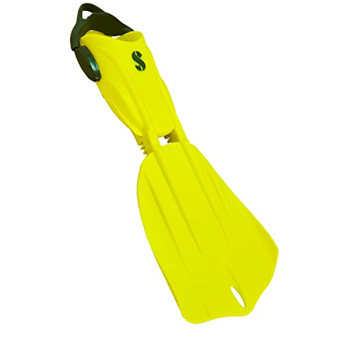 SCUBAPRO Seawing Nova Scuba Fin Set, Open Heel with Bungee Strap for Recreational Scuba Diving and Snorkeling, Small, Yellow