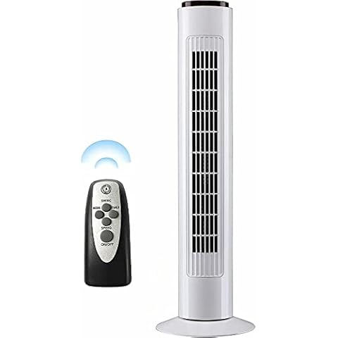 Ecolighters Cooling Tower Fan - Portable, Oscillating, 3 Speed Settings with Timer Function ,Portable Fan, 3-speed 3-Wind Mode Fans,7.5HTimer, Strong 50 W Motor Cooper Cover