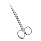 MJW Profesionales Uñas Tijeras Fabricadas en Acero Inoxidable con Puntas Derecho Utilizadas Como el Vello De la Barba, la Nariz y Las Orejas Recortar Tijeras