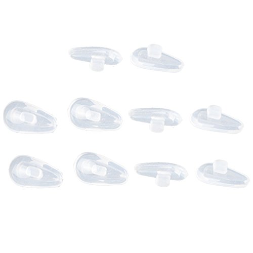 Vococal - 5 pares Cojines de Nariz del Silicón Nosepads/Almohadillas de Suave Cámara de Aire para Lentes Gafas de Lectura