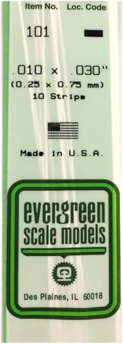 Barra plana Evergreen 80EG101 de 0.25mm de grosor y 0.75mm de ancho para modelismo 2