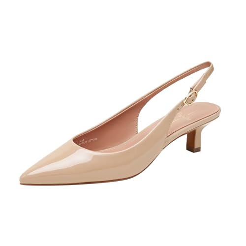 Linea Paolo - CECIL - Womens Low Kitten Heel Slingback Pumps