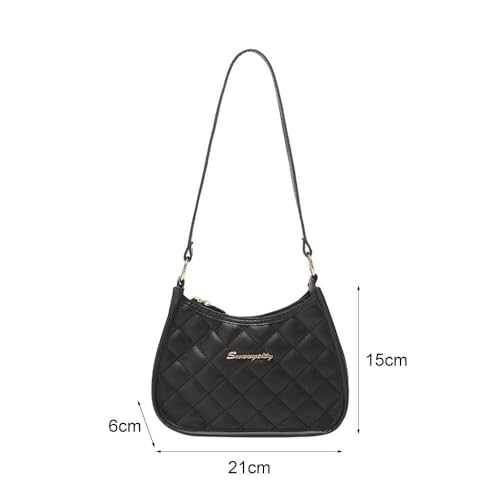 Underarm Bags Women Messenger Bag PU Casual Small (Black)2