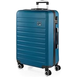 Maletas Mallorca SKPAT - Maletas Medianas - Maleta Mediana 4 Ruedas, Maleta Viaje Mediana, Maletas De Viaje, Maleta Mediana. Maletas de Viaje Grandes 23 Kilos. Candado con combinacion 175260, Marino