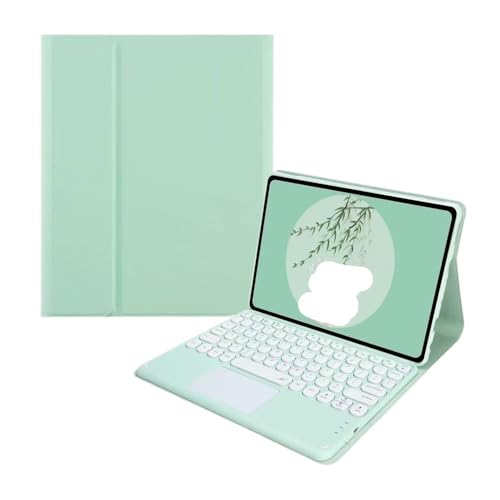 Teclado para Redmi Pad 10.6 con trackpad integrado y funda verde vintage