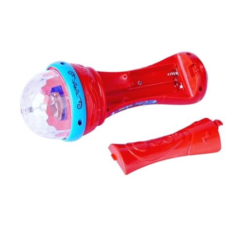 Image of Spiderman Musical Karaoke Microphone for Kids with Rotating Disco Lights & Projector - Educational Musical Toy for Boys & Girls 3+ Years, Sound Effects, Battery Operated