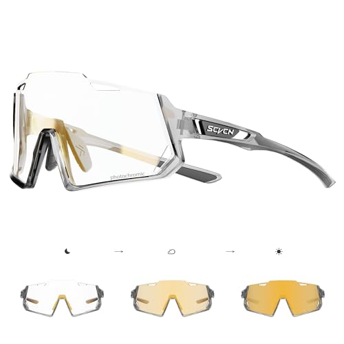 SCVCN Selbsttönend Fahrradbrille Photochromatische Herren Damen Klar Sportsonnenbrille Radfahren Radsport MTB Radbrille Laufen Volleyball Tennis Autofahren Angeln Softball Bergsteigen Golf Wandern 10 SCVCN Selbsttönend Fahrradbrille Photochromatische Herren Damen Klar Sportsonnenbrille Radfahren Radsport MTB Radbrille Laufen Volleyball Tennis Autofahren Angeln Softball Bergsteigen Golf Wandern 10