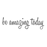 Be Amazing Today Quote Mirror Decal Quotes Vinyl Wall Decals Inspriational Motivational Walls Stickers Waterproof Removable Home Decor (Be Amazing Today)