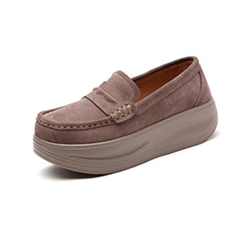 Zapatillas de verano ligeras para mujer, tacón de cuña, zapatos de ocio para mujer, mocasines de verano, zapatos de senderismo, antideslizantes, zapatos de deporte de barco, cómodos, zapatos de