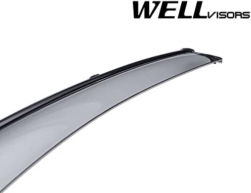 WellVisors Window Visors Wind Deflectors Compatible with Mitsubishi 2011-2026 Outlander Sport with Black Trim Rain Guards 3-847MI007
