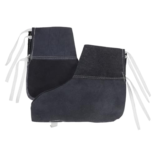 BUTIFULSIC 1 Pair Welding Foot Shield Cowhide Boot Cover Welding Boot Protector Cover Welding Boot Cover for Men Welder Shoe Cover Welder Boot Protector for Men Welding Shoe Covers Blue