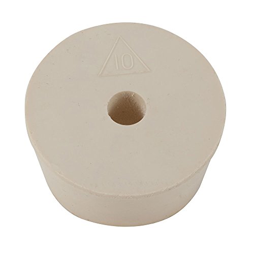 Dynalon 405564-0012 Silicone Stopper with Hole for 3 Piece Fermentation Lock, #10
