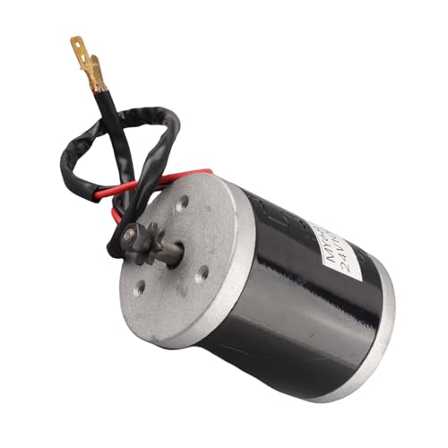 Elektrofahrrad Bürstenmotor, MY6812 24V 100W Hochgeschwindigkeits Permanentmagnet DC Kettenrad Motor mit Riemenscheibe für Elektroroller, Elektrofahrräder