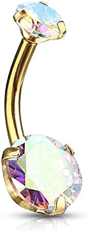 Body Punk 316L Acciaio Chirurgico Piercing Ombelico Anelli Con Bottoni - Foto 9