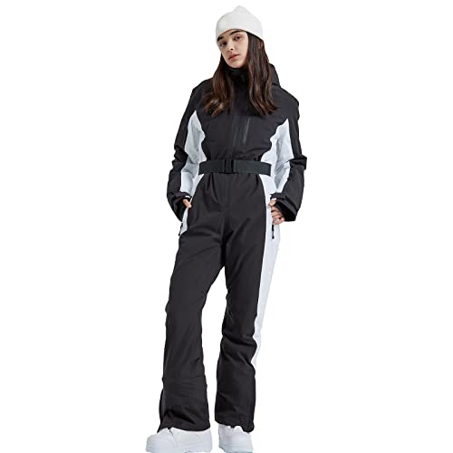HOTIAN Women One Piece Ski Suits Slim Fit Overalls Jumpsuits Waterproof Winter...
