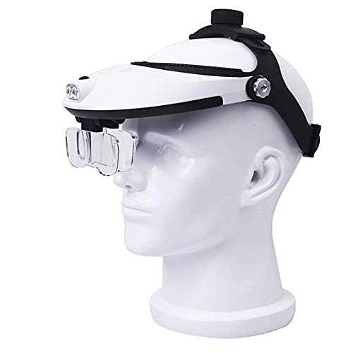 Loupes dentaires YCQYM avec lumière et bandeau à double objectif pour examen précis