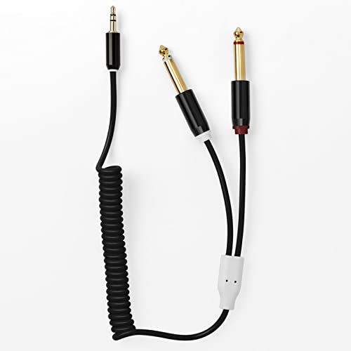 Cable de audio Candycord mini jack a jack grande rizado de 40 a 50 cm