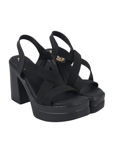 Image of Shoetopia Sandals Stylish Comfortable Slip-On Slides Soft Cushion Block Heel|| Footbed, Anti-Slip Sole - Perfect for Daily Casual Footwear