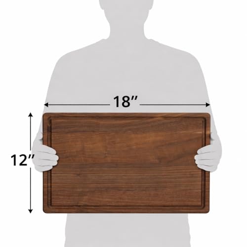 Tabla De Cortar De Nogal Negro 45.72x30.48x1.91cm miniatura 5