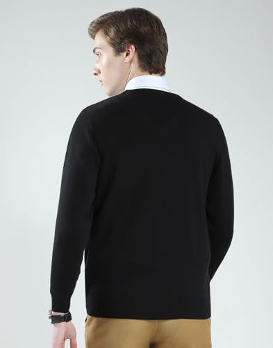 Image of Monte Carlo Men's Regular Fit Pullover | Solid V Neck Style | Full Sleeves Pull On | Warm & Stylish Winter Fashion Sweater | Winter Sweater for Men's