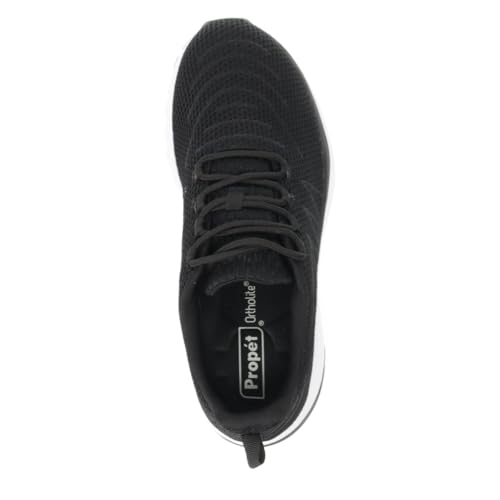 Image of Propet Mens Tour Knit Lace Up Sneakers Shoes Casual - Black