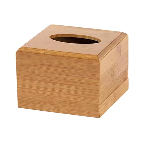 Cubierta Cuadrada De Bambú Para Caja De Pañuelos, Soporte Para Caja De Pañuelos De Bambú, Cubierta Cuadrada Para Caja De Pañuelos Para El Hogar, Restaurante, Hotel, Oficina, Tamaño Pequeño 11,5x11,5x