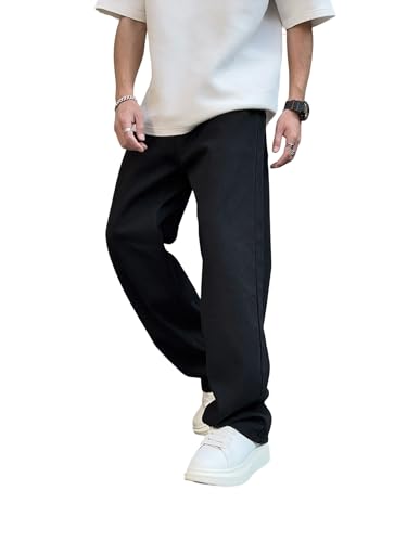 Men's Baggy Jeans Loose Fit Y2k Skater Denim Pants Straight Leg Hip Hop Trousers