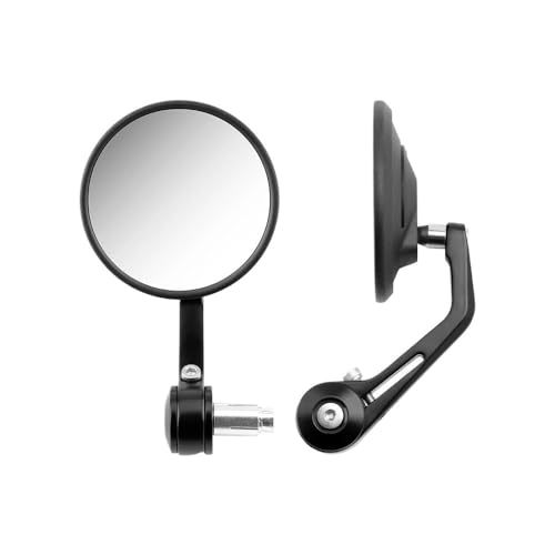 バイク用リアミラー オートバイサイドミラー E24 7/8インチ 22mm ラウンド オートバイバーエンド バックミラー ハンドルバーミラー オートバイアクセサリー