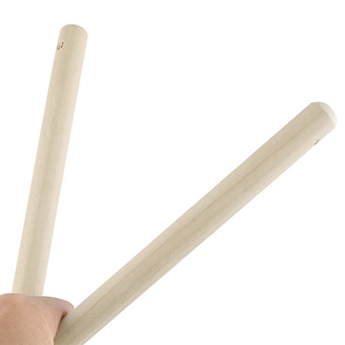 Baquetas Ruilogod para batería, serie Snare Field, uso festivo y de ocio, punta de madera, color beige, 2 unidades miniatura 2