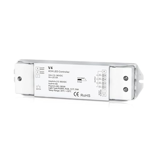 Controlador LED 12-24V universal para eliminar parpadeos en tiras RGBW y monocromo de 36V 2