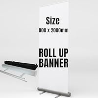 SelfHold Personalised Roll Up Banner Stand 80cm x 200cm - Display Exhibition Stand Pop/roll/pull up Including FREE Hardware + FREE Carry Bag | Custom Roll up banner stand for events & occasions