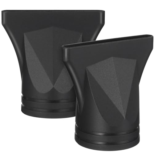 PACKOVE 2Pcs Hair Dryer Diffuser Nozzle, Hair Dryer Nozzle Replacement, Hairdryer Diffuser Attachment, Universal Flat Concentrator Attachment for Blowdryer, Fits Outer Diameter 4cm to 4.8cm