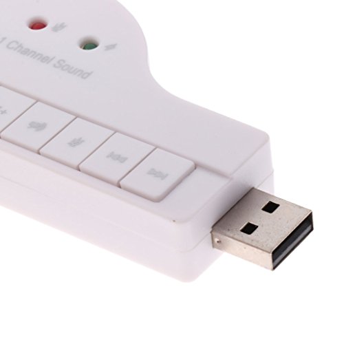 8.1-kanaals USB externe geluidskaart audioadapter met microfoon (2 Pack-White_8.1 geluidskaart) - Image 4