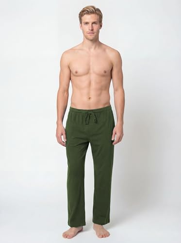 Image of Andrew Scott Men's Cotton Lounge Pants | Sleep Pajama Bottoms| Multi Packs | Drawstring & Pockets