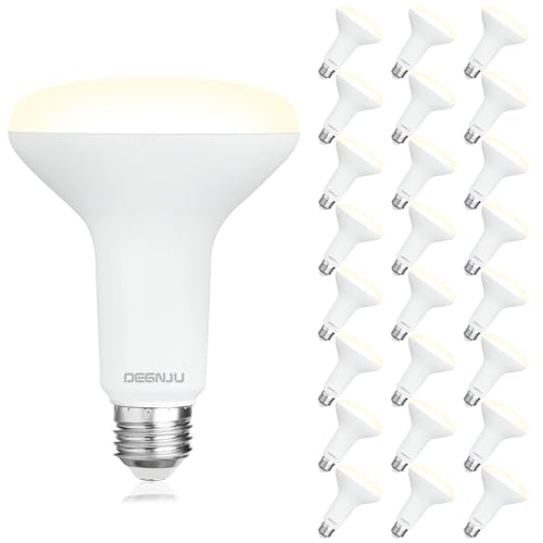 Image of DEGNJU 24 Pack Indoor Flood Light Bulbs, BR30 LED Bulb 7W Equivalent 65W, Dimmable Recessed Light Bulbs, 650LM 3000K Warm White 15000 Lifetime LED Can Lights Bulb, Interior Home E26 Base