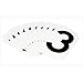 Brady 5050-3, 50503 Vinyl 5050 Series Number Label w/Legend: 3, 50 Packs of 10 pcs