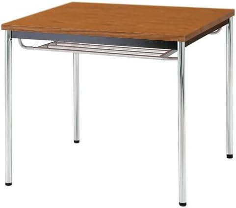 藤沢工業 オフィステーブル チー 長机 TDW-0990TM 幅900x奥行900x高さ700mm 共貼り 棚付 メッキ脚 丸脚 大