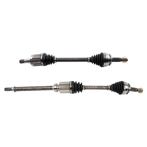 Image of TRQ Front Driver and Passenger Side CV Axle Assembly Set 2 Piece | for 2014-2019 Nissan Rogue FWD Japan Built Models (1st VIN Digit J) Korea Built Models (1st VIN Digit K) US Built Models