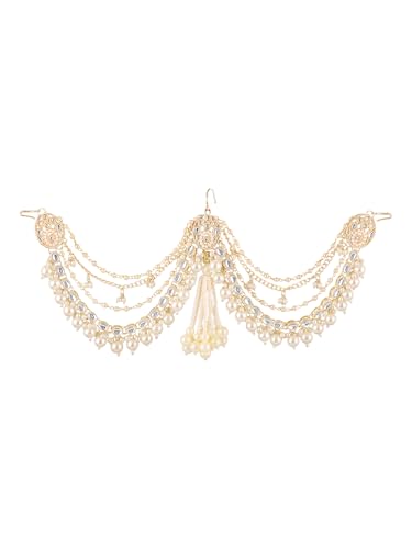Image of OOMPH Jewellery Ethnic Sheeshphool-Kundan Jadau Floral Design for Women & Girls Stylish - DPH161DST4RKH184RKH235 PA201
