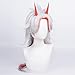 maysuwell Cosplay Wig Anime Long Silver Red Straight Detachable Horns Wigs Halloween,Christmas,Daily Fashion,Anime and Gaming Expo,Fancy ball,Comic Con