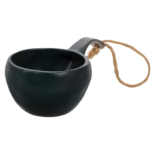 PartyKindom Bol à Soupe Japonais Vintage Céramique Avec Anse Design Authentique Japonais Bol Repas Polyvalent Pour Camping Pique- Et Service Créatif