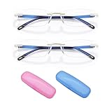 AevYxq 2er Set Zoom Brille, Intelligente Brille, Gleitsichtbrille für Herren und Damen, Für Lesen, Fernsehen und Outdoor-Aktivitäten, Inklusive 2 Brillenetuis und 2 Faserstücke