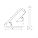 SagaSave 45 Grad Machinist Lineal, 150x100mm DIN 875/2 Winkellineal 45 Grad Gehrungswinkel Machinist Ingenieurwinkel mit Sitz aus 45# Stahl, 150 cm lang