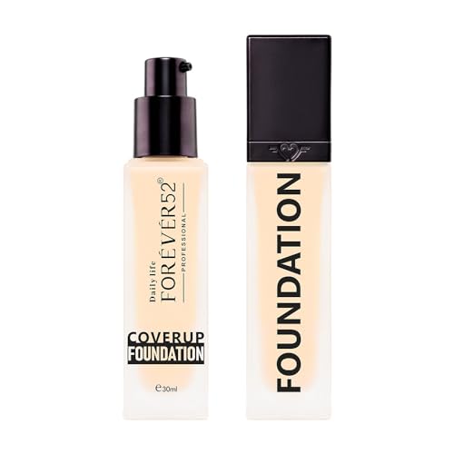 Daily Life Forever52 Coverup Foundation For All Skin Type| Natural Matte Finish, Long-Lasting Full Coverage Liquid Foundation(Sugar – 10.2)